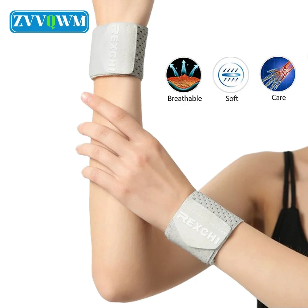 

1Pcs Adjustable Compression Wrist Sweat Band Women Men Sport Wrist Support Strap Tennis Wrist Support Wristband Exercise