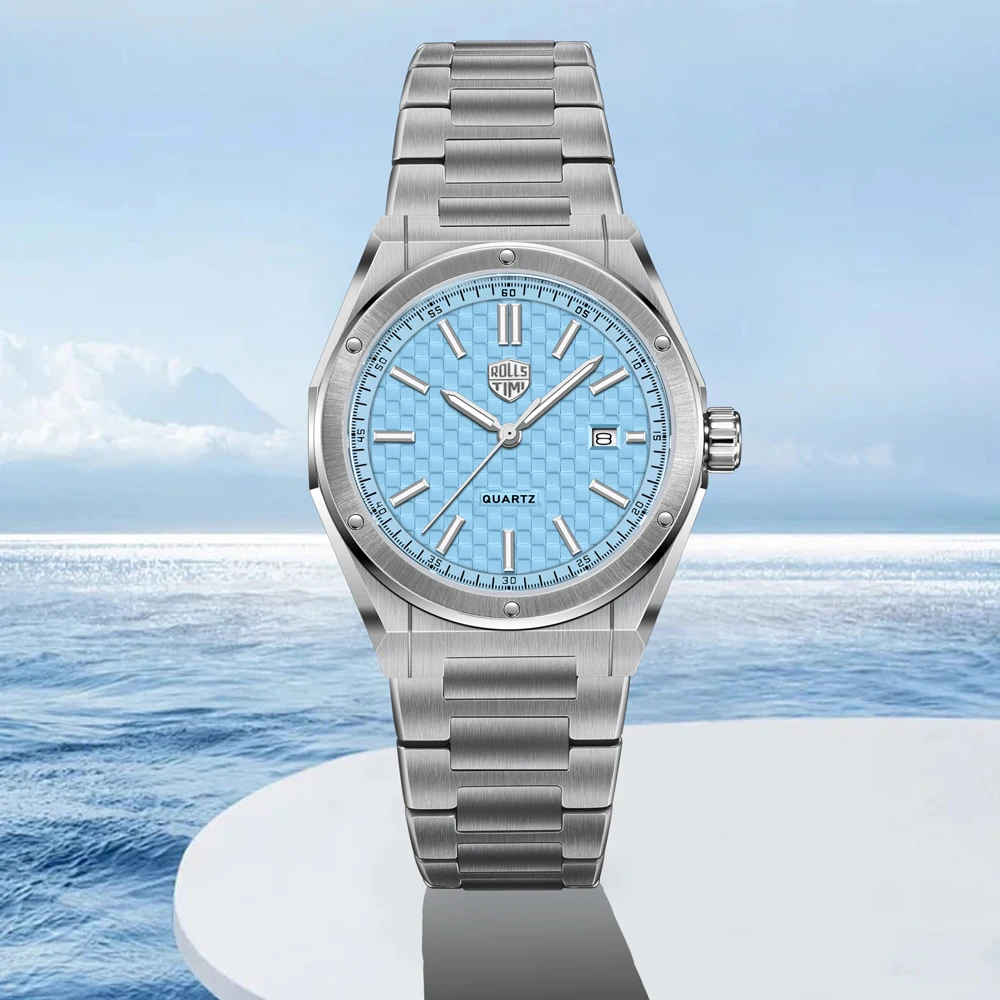 

Men's watches 2025 new luxury quartz watches men's 39mm Rollstimi Sapphire Glass 2115 movement waterproof luminous men's watches