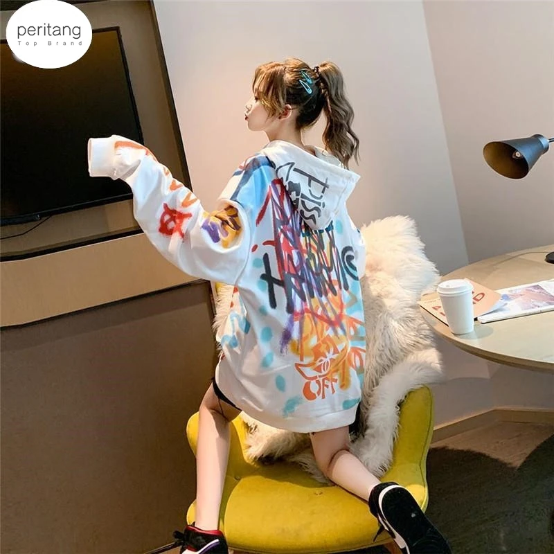 

Harajuku Oversized Hoodie Sweatshirt Women Autumn Doodling Print Hoodies Long Sleeve Pullover Loose Cute Hoodie Funny Females