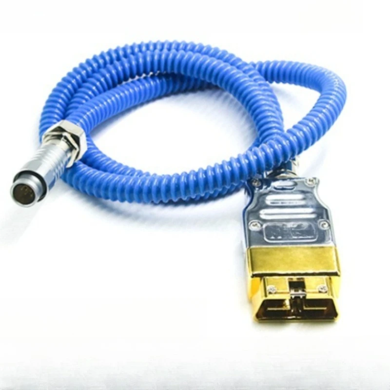 Metal male 16-pin to aviation head 12-pin special diagnostic test OBD2 blue cable