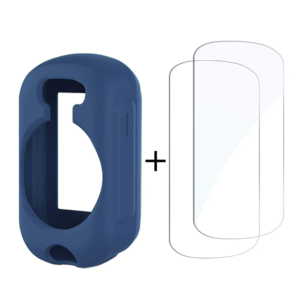 2 Stück Gehärtetes Glas + Silikonhülle für Garmin Edge 850 550 840 540 530 830 1040 130 Plus GPS-Stoppuhr Displayschutzfolie