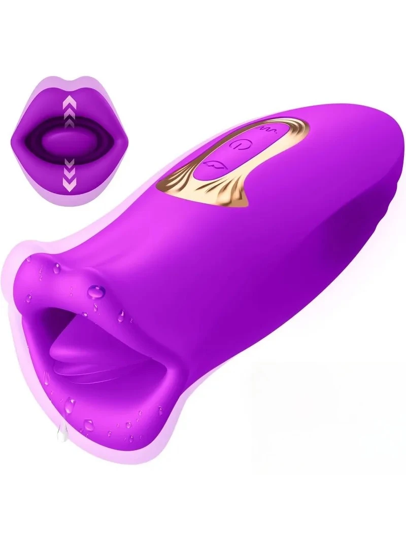 2 in 1 Clitoral Licking Vibrator French Kissing Tongue Toy Sucking Lips Stimulator Nipple Teaser Sex Toys for Women Couples view 6