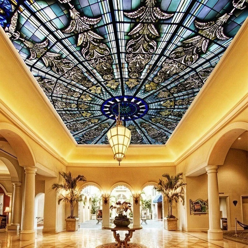 

Custom Wall Mural European Style 3D Stereo Geometric Pattern Wallpaper Home Decor Art Background for Living Room Bedroom Ceiling