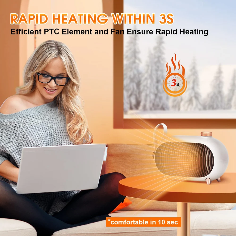 Heater For Home Electric Heater Warm Blower Fan Portable Radiator Warmer Machine For Winter Bedroom Heating Overheat Protection