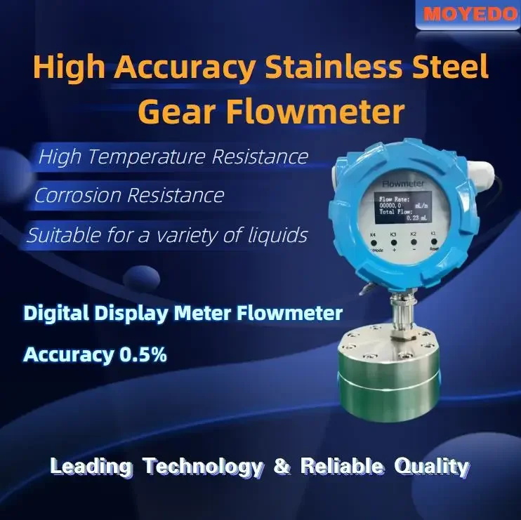 

High Accuracy 0.5% Stainless Steel Digital Display Micro Flowmeter0.001-100L/min Resistant To Corrosion Liquid Fuel Flow Measure