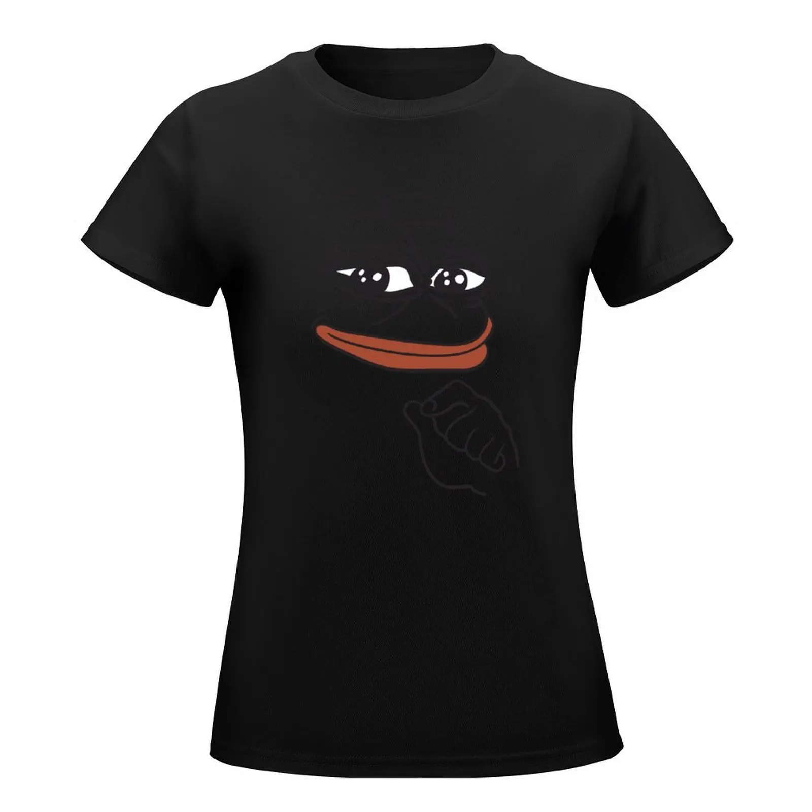 Smug Pepe The Frog T-Shirt anime clothes summer tops vintage clothes lady clothes cropped t shirts for Women