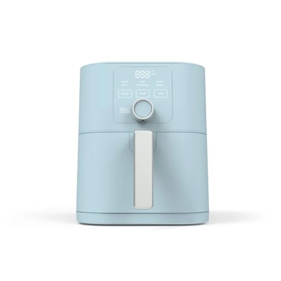 

Аэрофритюрница 6QT Slim с антипригарной корзиной без ПФАС, цифровым сенсорным экраном, 6 предустановленными программами, функцией напоминания о встряхивании, таймером, регулировкой температуры и автоматическим отключением