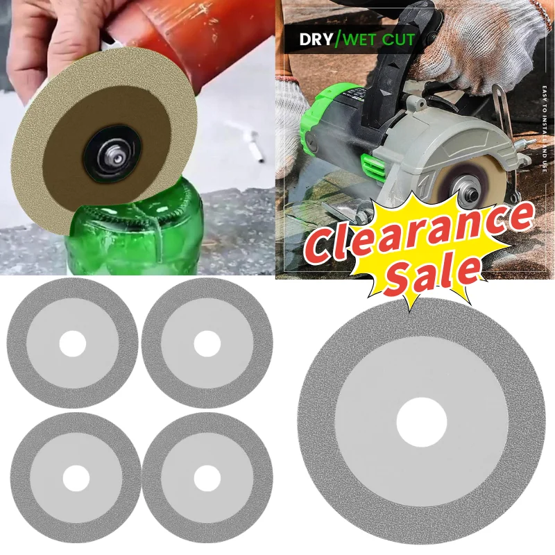 5Pcs Diamond Cutting Wheel Disc 100mm Diamond Grinding Wheel Wet/Dry Cutting Disc for Angle Grinder Clearance Sale