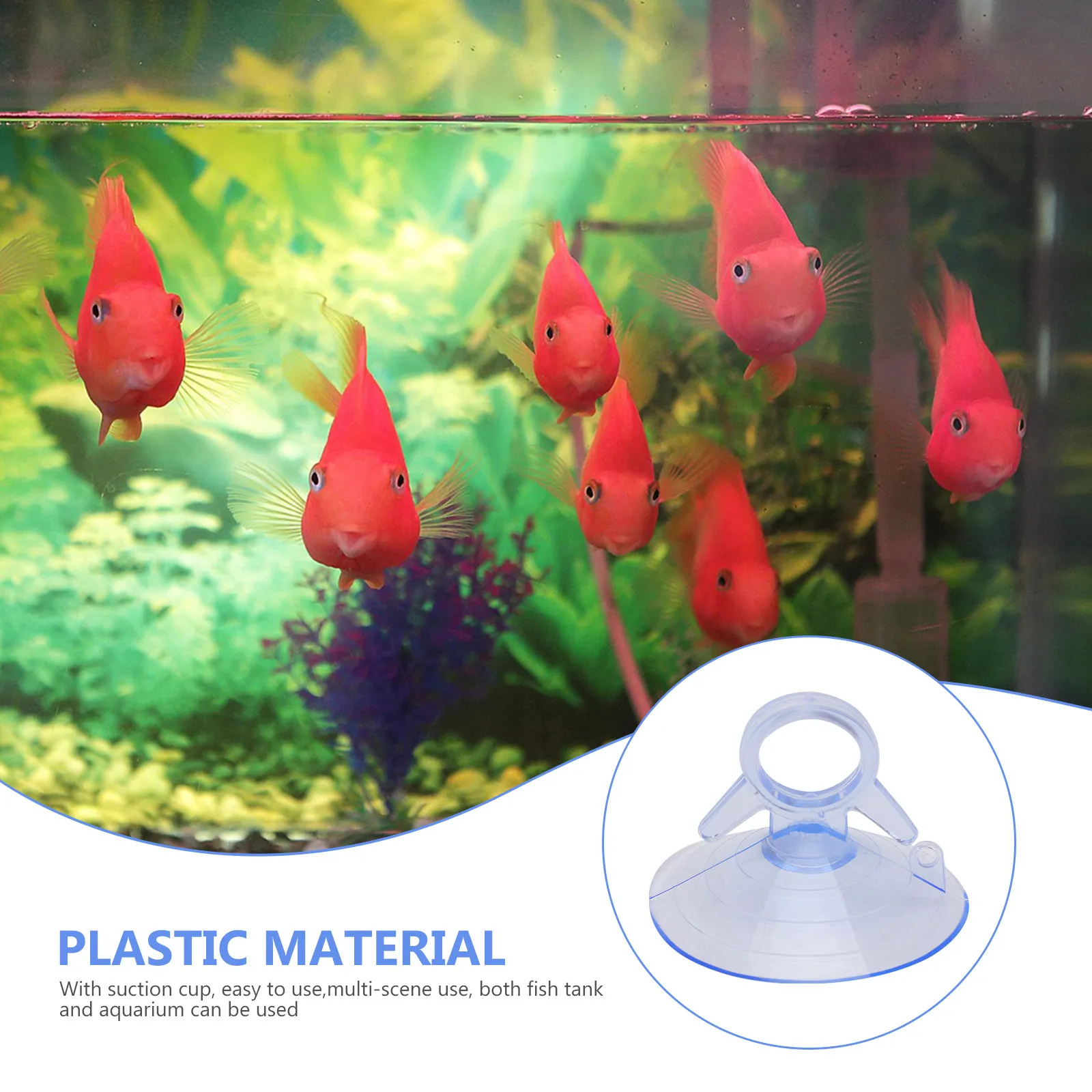 12Pcs PVC Pull Ring Suction Cup 45Mm Fish Tank Fixed Glass Sucker Aquarium Vacuum Strong Adhesion Transparent Multi-Purpose