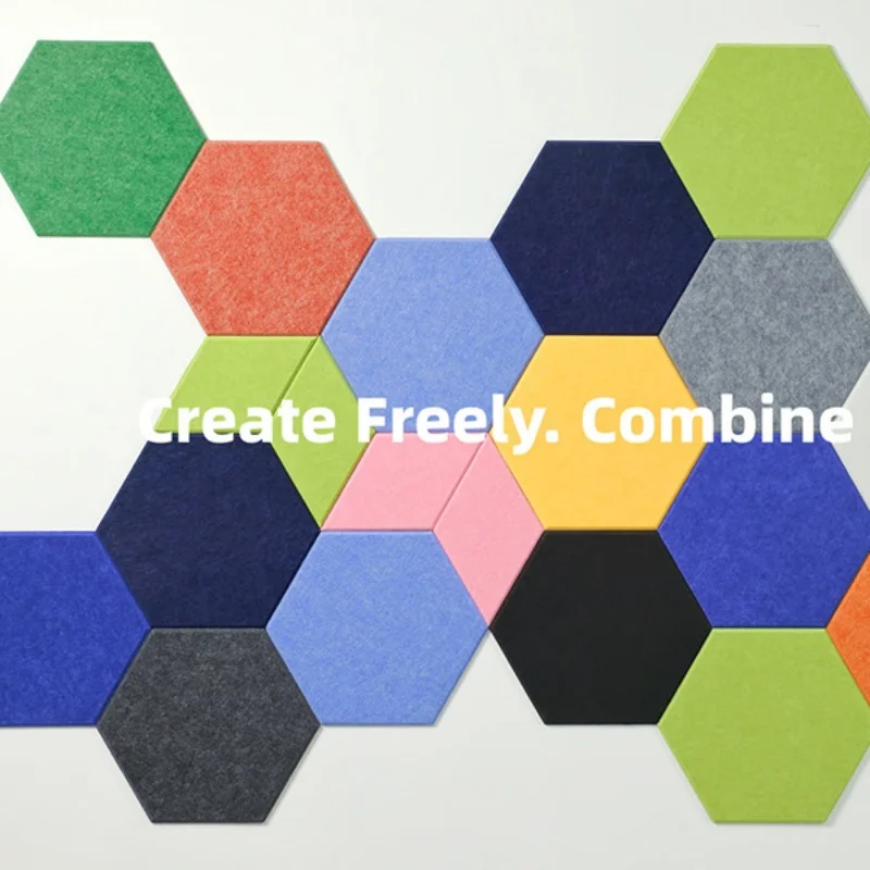 12Pcs Hexagonal Acoustic Panels Self Adhesive Sound Absorbing Wall Panels Noise Reduction Decor Soundproof Foam for Studio KTV