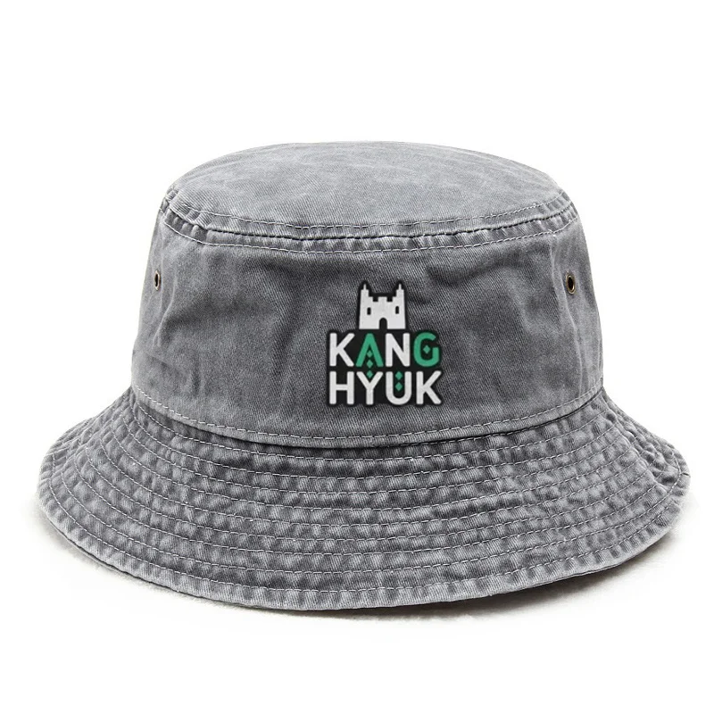 Fun Printed Vintage Washed Bucket Hat - Lightweight Non-stretch Material, Wide Brim for, Suitable for Fishing, Beach, Camping, a
