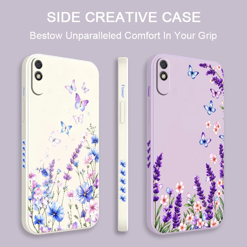 Butterfly Pattern Phone Case For Redmi 11 Prime 11A 10C 10 Power 10A 9A 9C NFC 9 Prime 8A Pro Soft TPU Drop Resistant Cover Etui