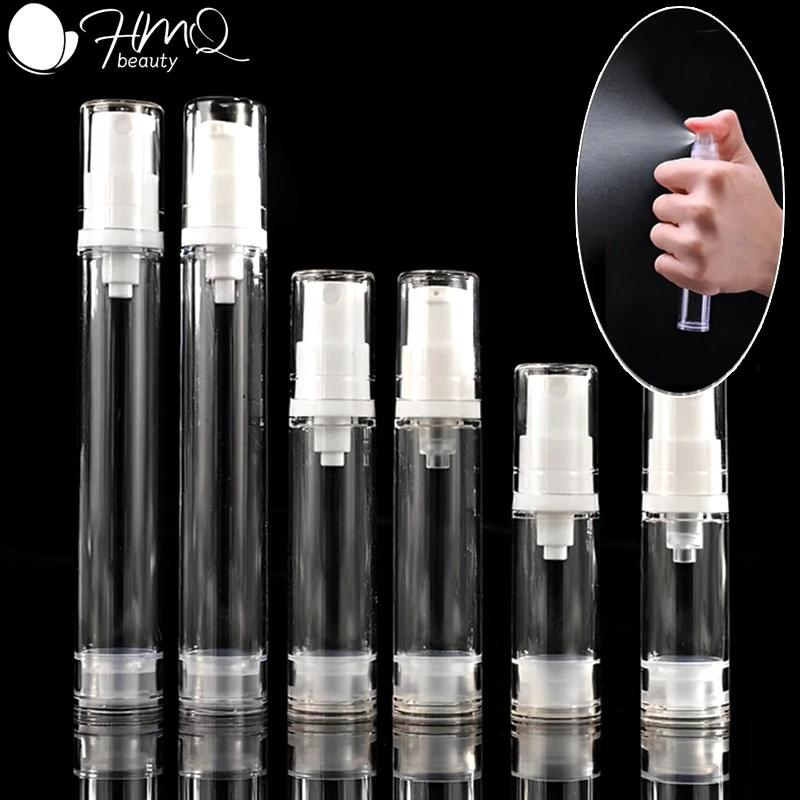 

3pcs Clear Airless Cream Pump Bottles 5/10/15ml Refillable Vacuum Dispenser Makeup Container for Cream Gel Lotion Cosmetic Tools