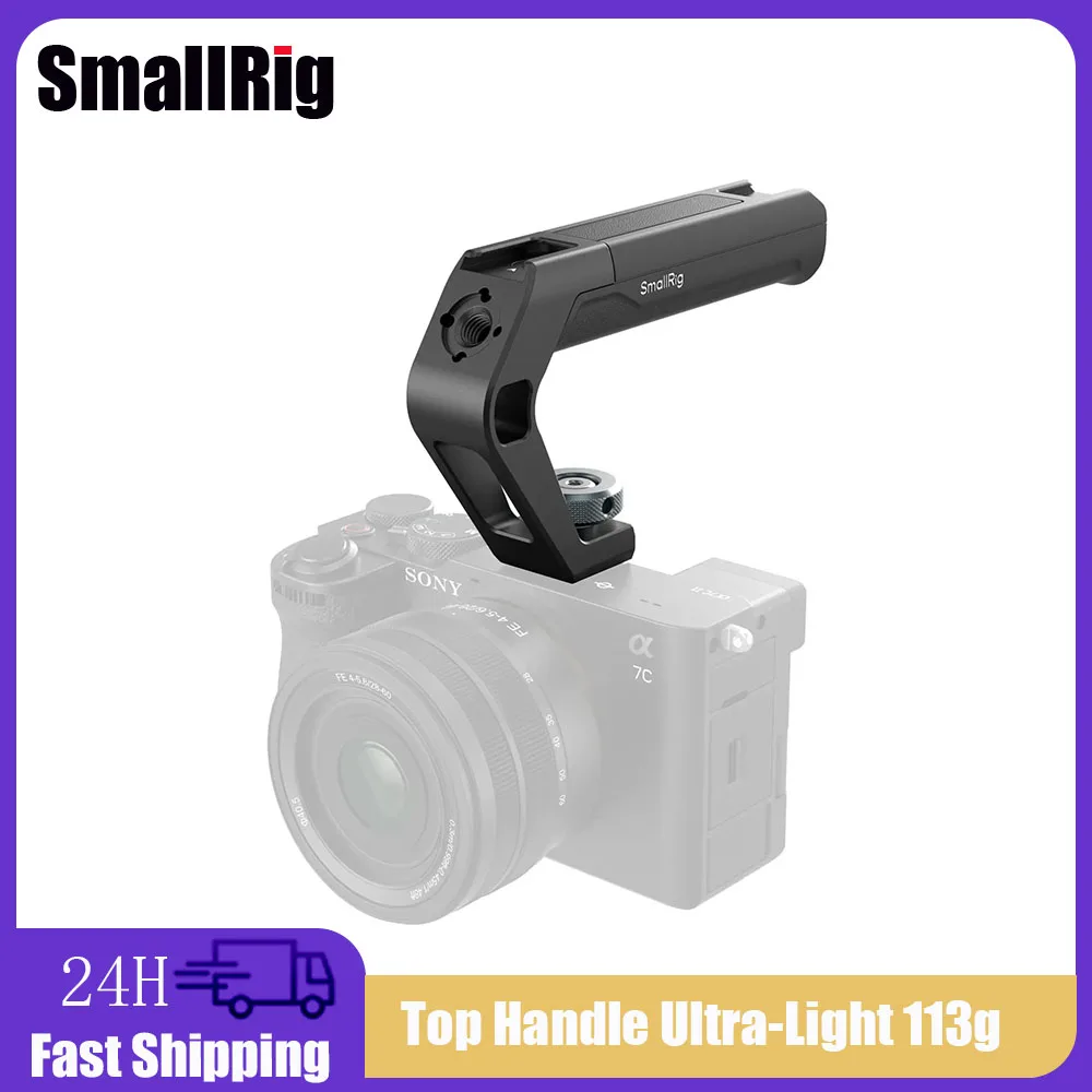

SmallRig Top Handle with Cold Shoe Mount, up to 10kg Lightweight Portable Camera Handle Fits for Sony Canon Nikon 5976 5977