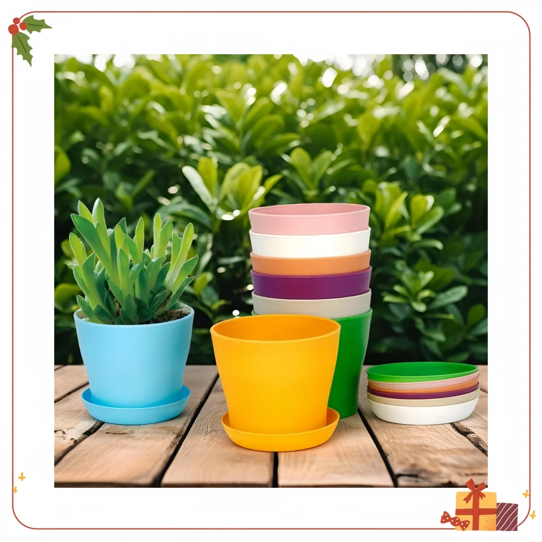 

Cute Small Flower Pots 8 Pcs - Indoor Planters for Succulents, Mini Gardening Gifts for Women & Plant Lovers