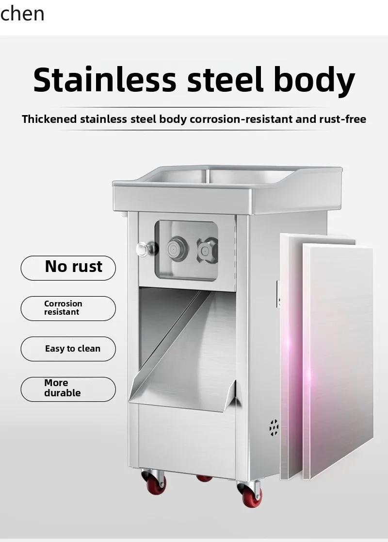 ZML Automatic Stainless Steel Removable  Cutter Meat Shop Vegetable Meat Cutter Commercial Meat Shop