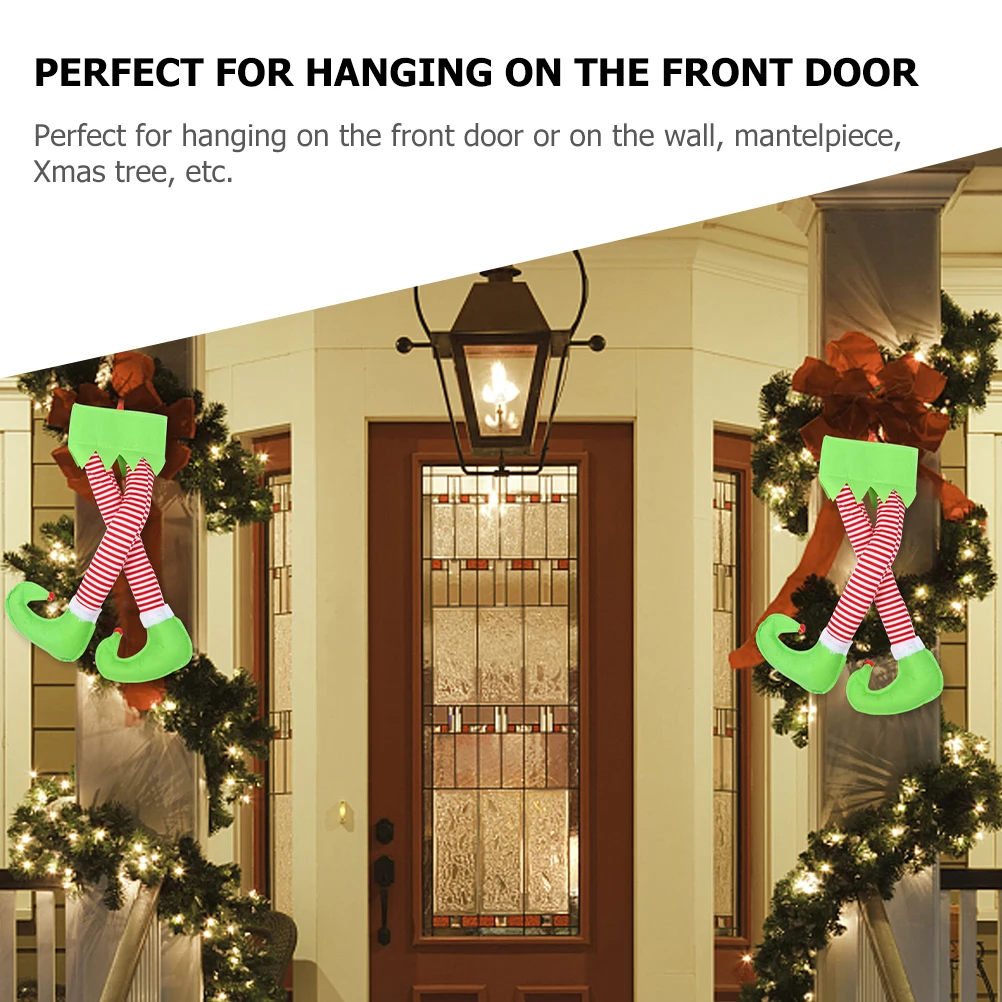 

2Pcs Christmas Elf Legs Hanging naments Stuffed Decor Indoor Xmas Tree Decorative Holiday Props Christmas Joyful Atmosphere