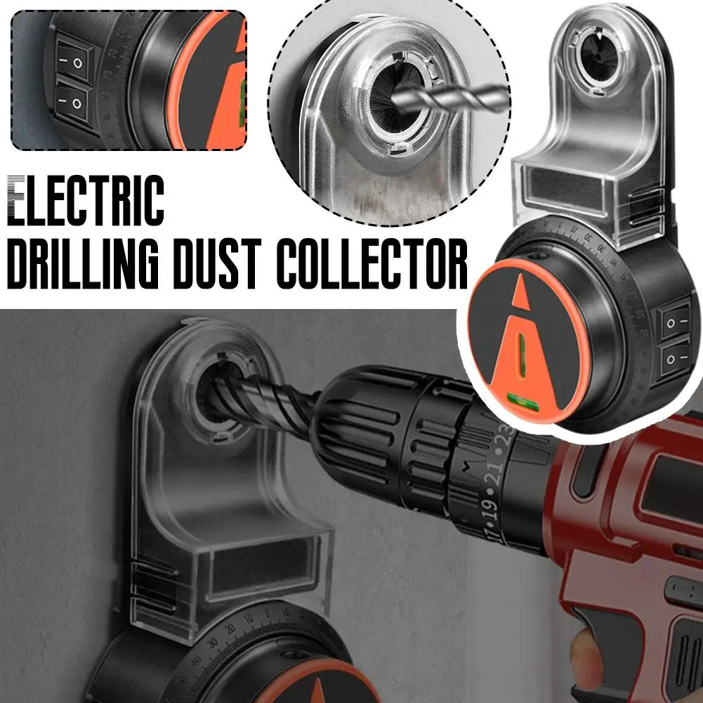 2 In 1 Electric Drilling Dust Collector With 360°laser Detachable Level Dust Vacuum Drill Cleaning Collector Tools Dust Wal X2t1