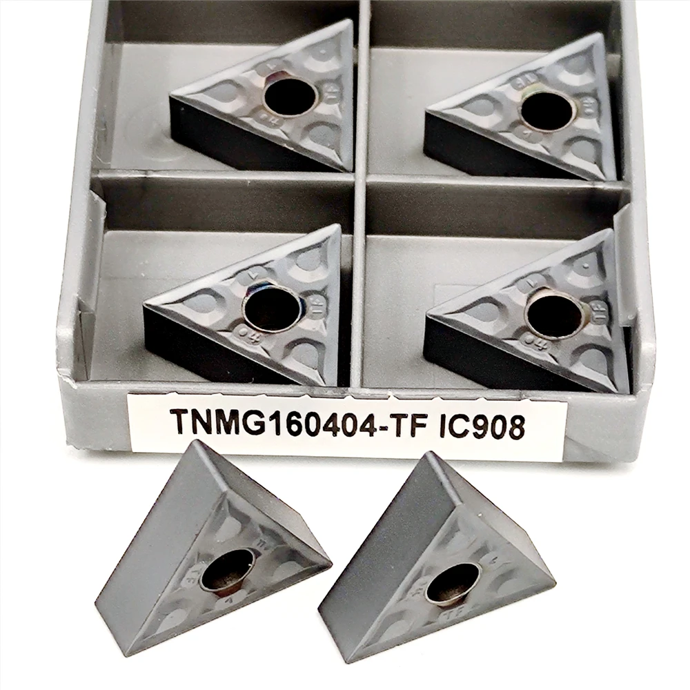 

10PCS TNMG160404 TF IC908 IC907 Carbide Inserts for External Turning Steel Stainless Steel Lathe Tools TNMG 160404 IC 908 907