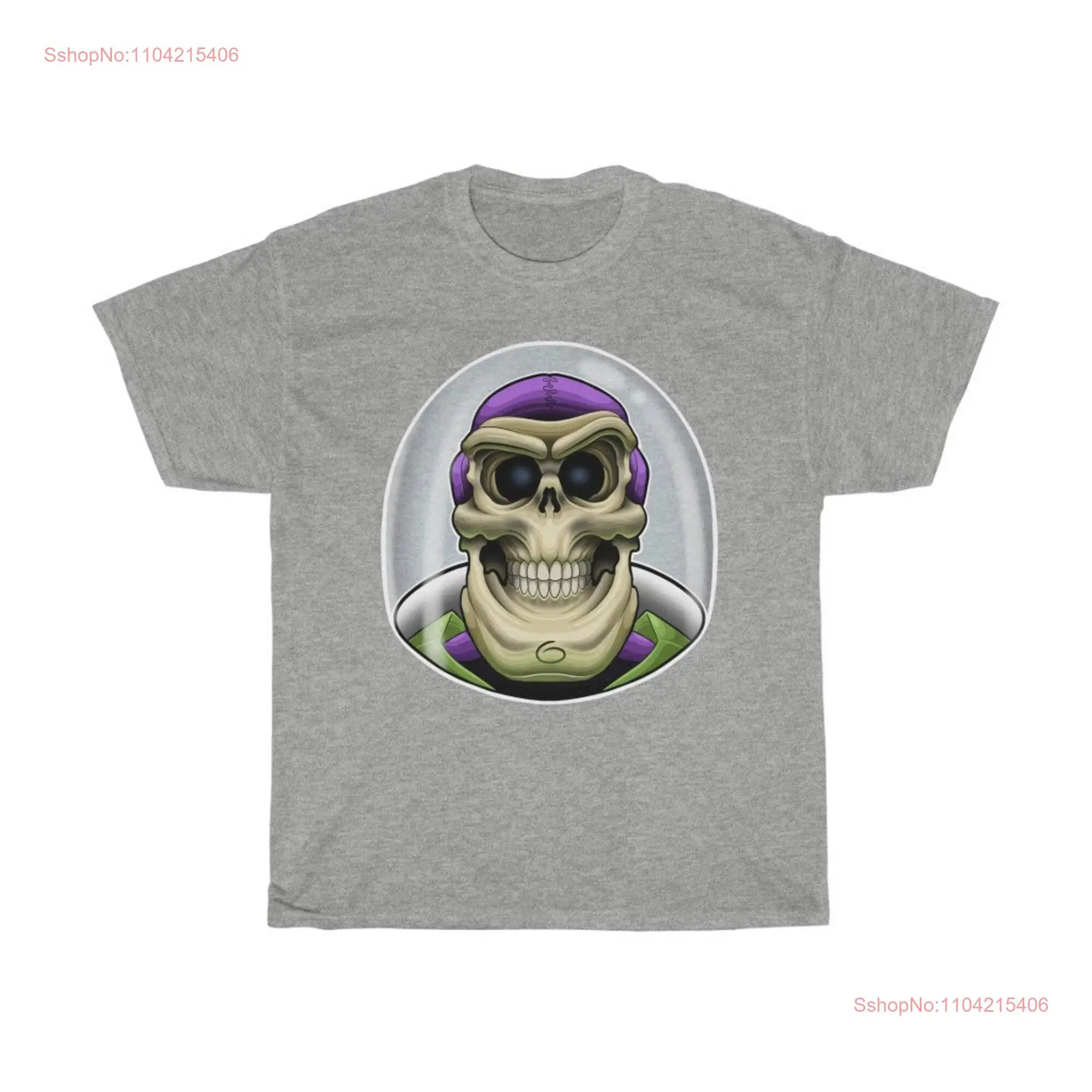 Mens Buzz Lightyear Skull T Shirt long or short sleeves