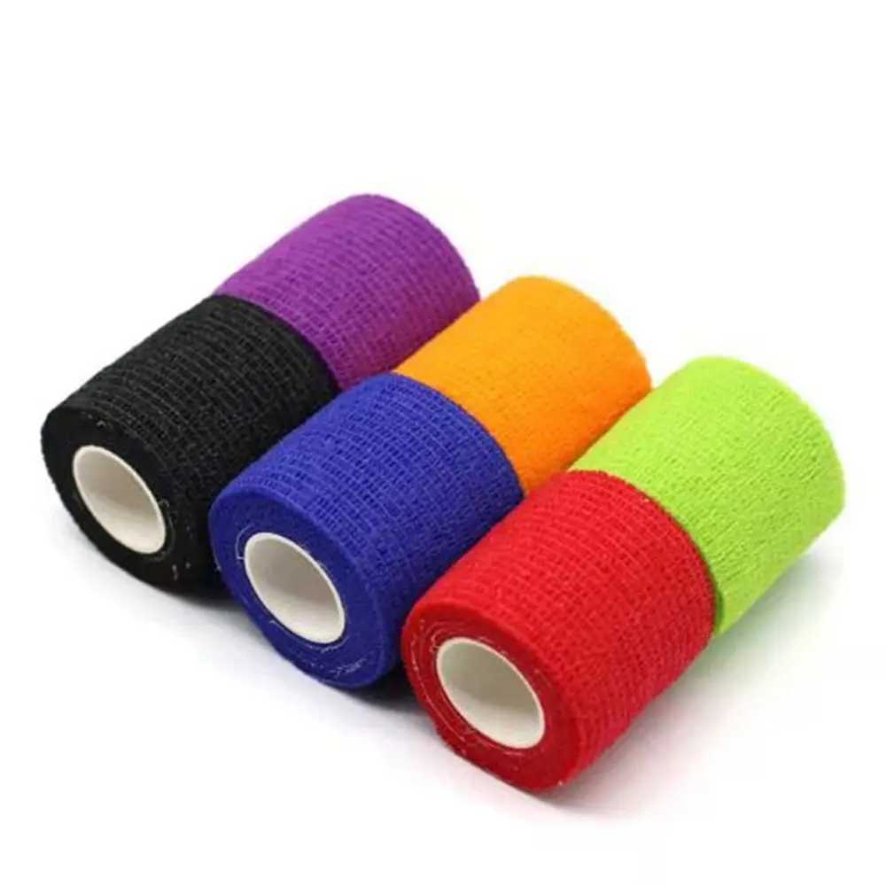 Coussinets de protection auto-adhésifs pour la l'hypothèse, bande ronde de sport, bandage de tatouage de poulet, couverture de poignée de tatouage, bandage auto-adhésif