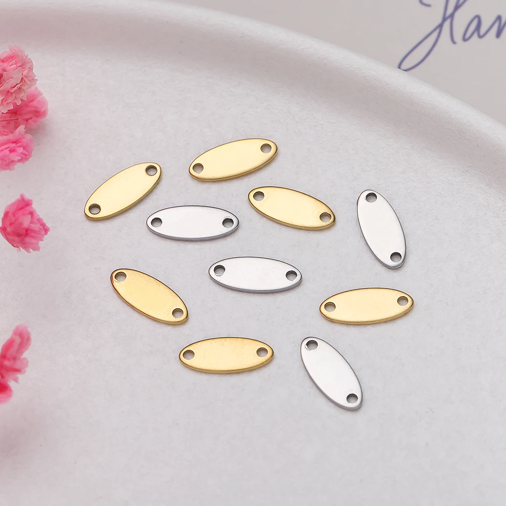 10/20 قطعة/الحزمة الفولاذ المقاوم للصدأ علامة الكلب ثقب مزدوج مسدس دلايات المعلقات ل عقد دي اي واي صنع المجوهرات اكسسوارات #4