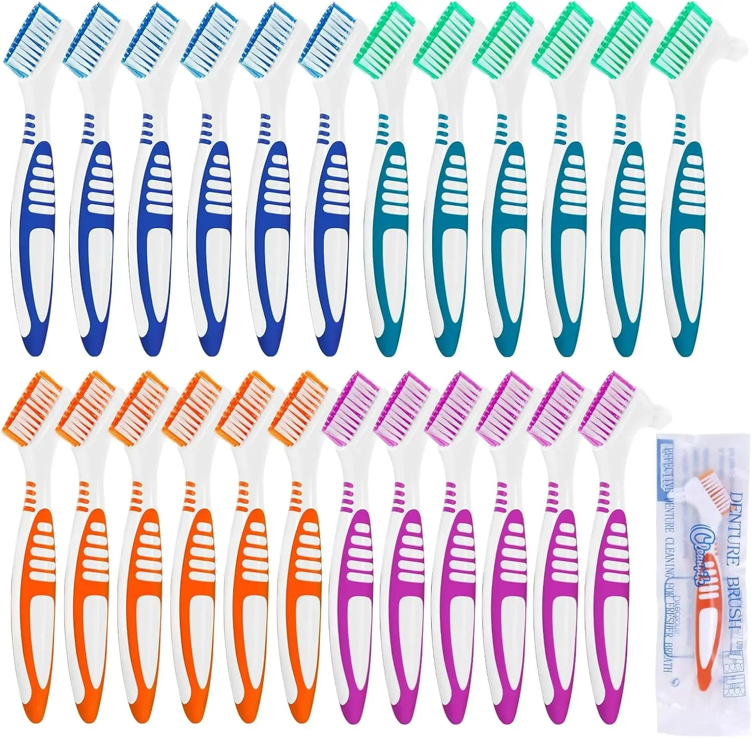 Teeth Whitening Brush - 4/24Pcs Denture Brush Set for False
