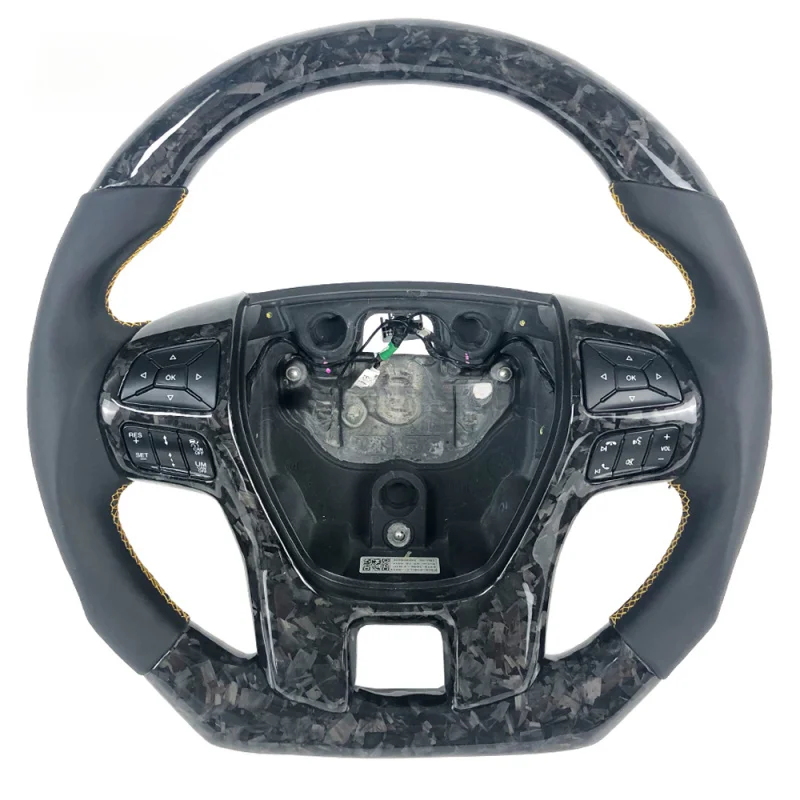 

For Ford Everest 2016-2020 Custom Smooth Leather Forged Carbon Fiber Steering Wheel