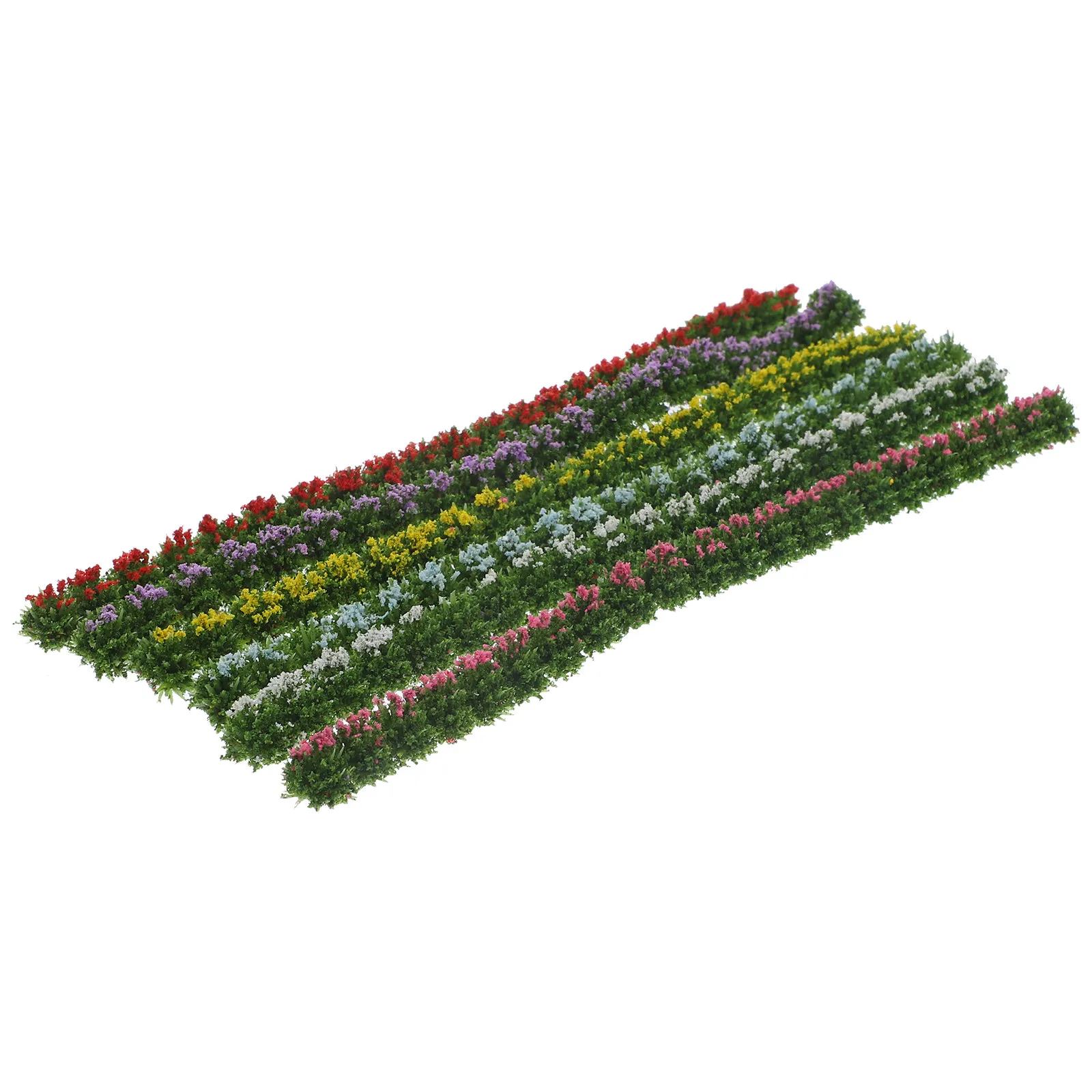 

6Pcs High Simulation Artificial Shrub Strips Multicolor Miniature Bush Decor for Sand Table Flower Bed Micro Landscape DIY Shrub