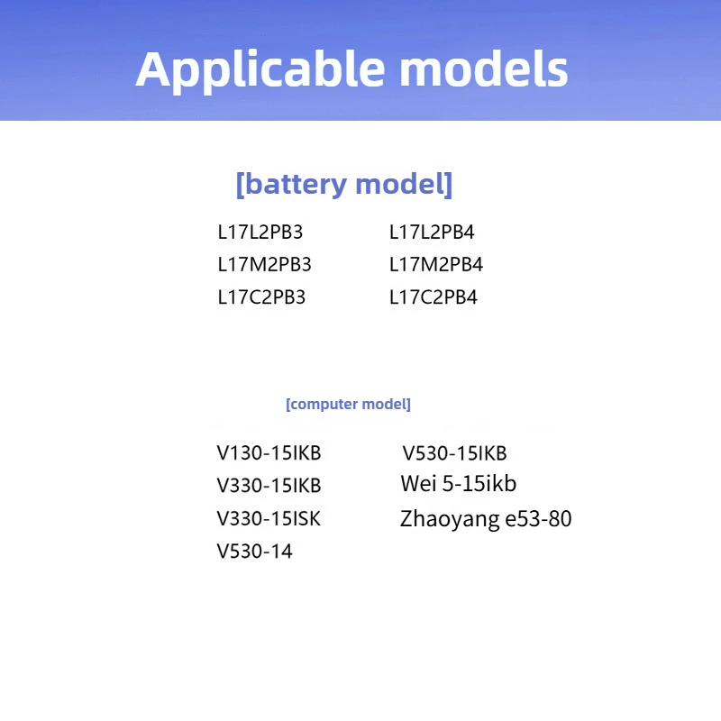 L17L2PB3 L17C2PB3 L17M2PB3 battery, suitable for Lenovo L17M2PB3/PB4 V330-15ISK/IKB new genuine lithium-ion battery