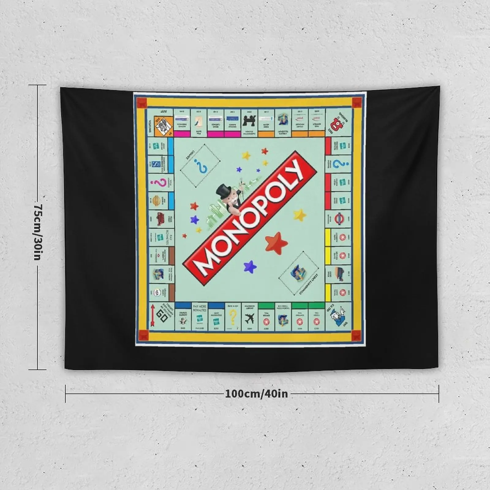 Monopoly Board Game Classic Tapestry Home And Comfort Decor Art Mural Tapestry