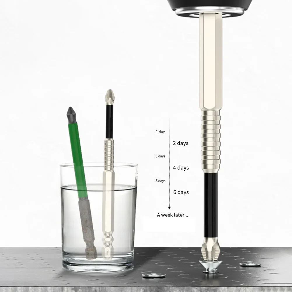 1 Magnetic Screwdriver Bit Alloy Steel Non-Slip Long Drill Bit 1/4 Hexagonal Shank PH2 Head Screwdriver Bit Hand Tool 25-150mm