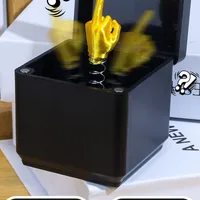 Christmas Interesting Prank Gift Middle Finger in Box Christmas Box Funny Creative Gifts Office Desk Decoration Home Decoration 4