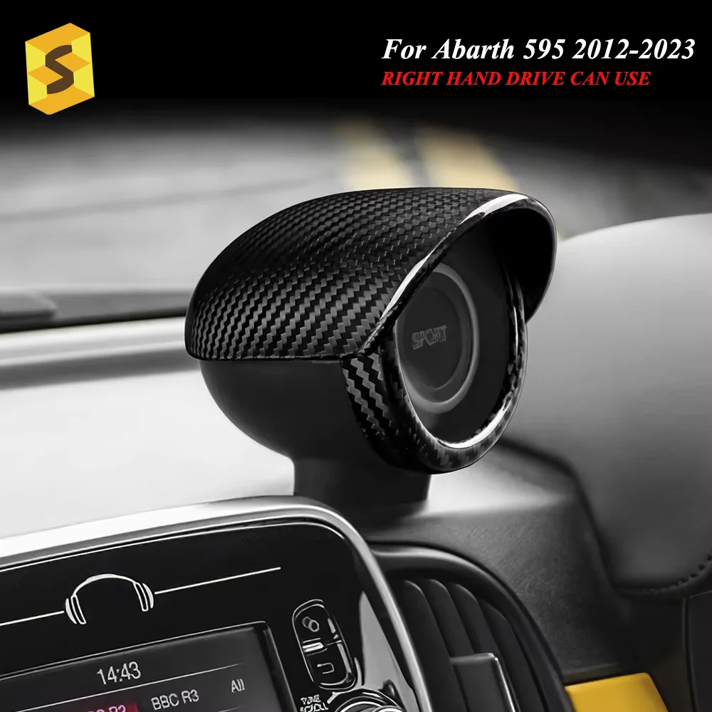 

Real Hard Carbon Fiber Tachometer Upper Cover Trim Sticker For Abarth 595 Right-Hand Drive 2012-2023 2022 2021 2020 2019Upscale