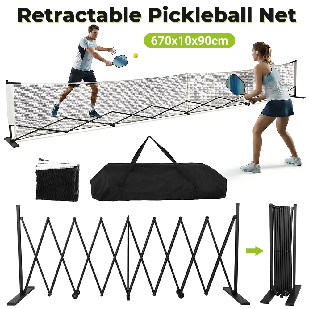 

Portable Peak Ball Net Frames with Wheels Heavy-Duty Multi-Sport Net Aluminum Alloy 22ft for Backyards Driveways & Garages
