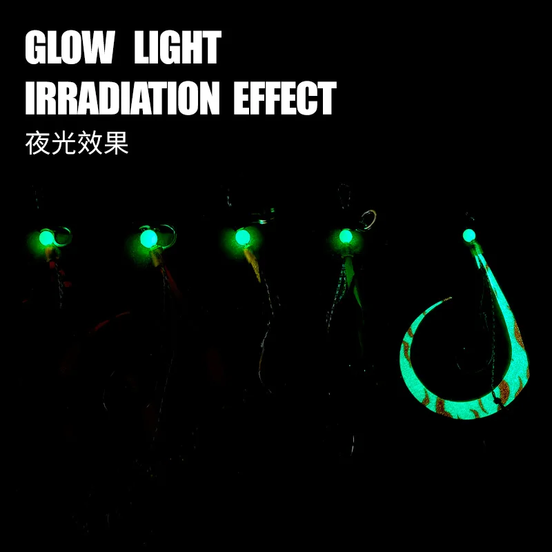 TEASER 3 قطعة/الحقيبة HK053 مضيئة الأخطبوط الحبار تهزهز رئيس خطافات الصيد أعماق البحار الصيد لينة الحبار سيليكون تنورة السنانير #6