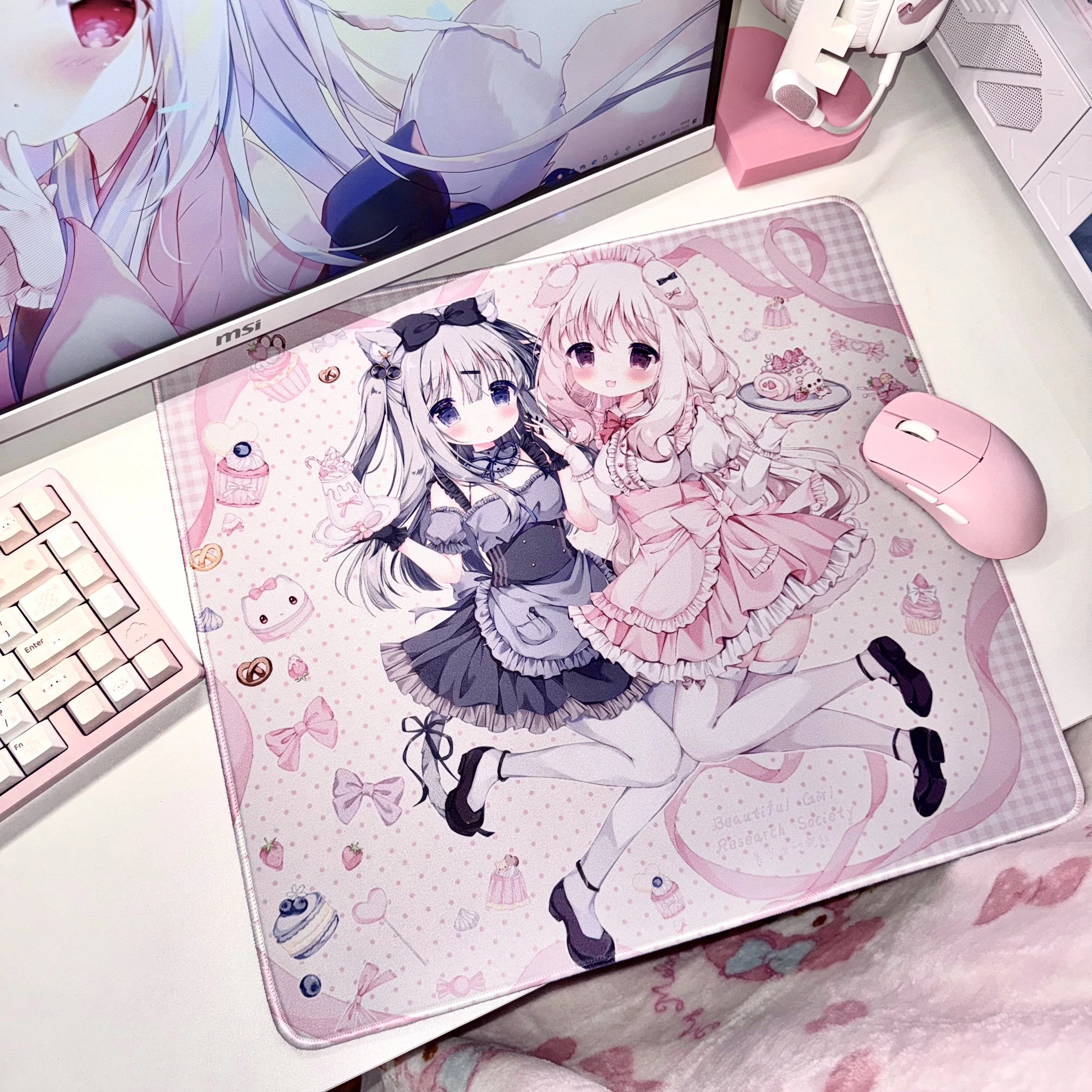 

Оригинальный игровой коврик для мыши FPS 40x45 см, маленький резиновый нескользящий водонепроницаемый настольный коврик, милый коврик для компьютерной клавиатуры в стиле аниме для девочек, игровой коврик для мыши