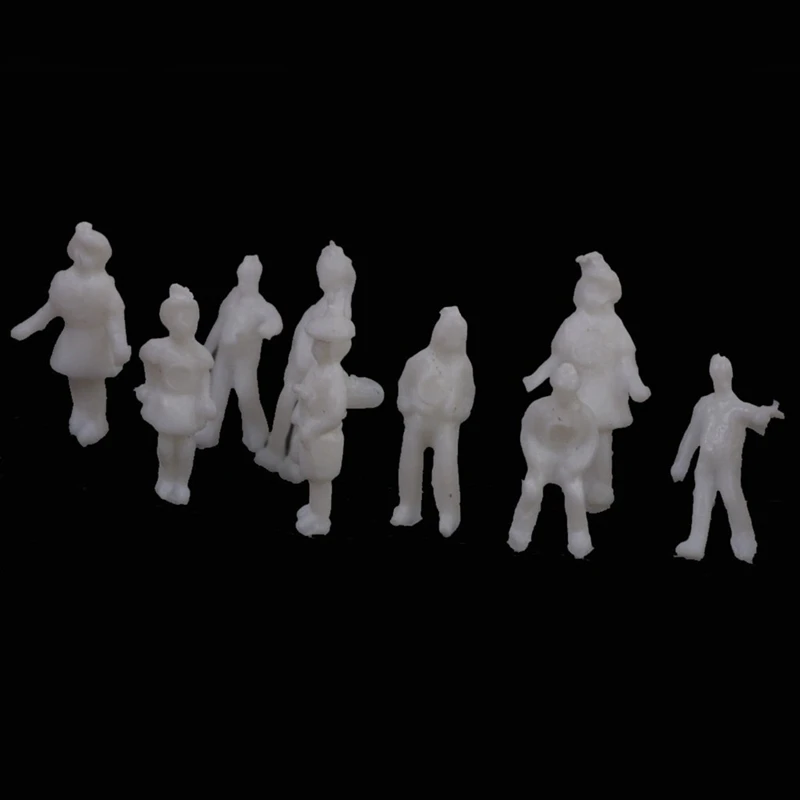 Model People Figures Scale 1:200 Approx.200Pcs White Assorted Style