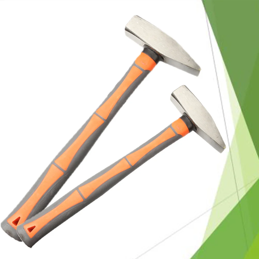 مطرقة حرفية 300 جرام مقبض بلاستيكي فضي لتصنيع المعادن أداة تقليم متقاطعة تستخدم من قبل المهندسين لعمال الصفائح المعدنية