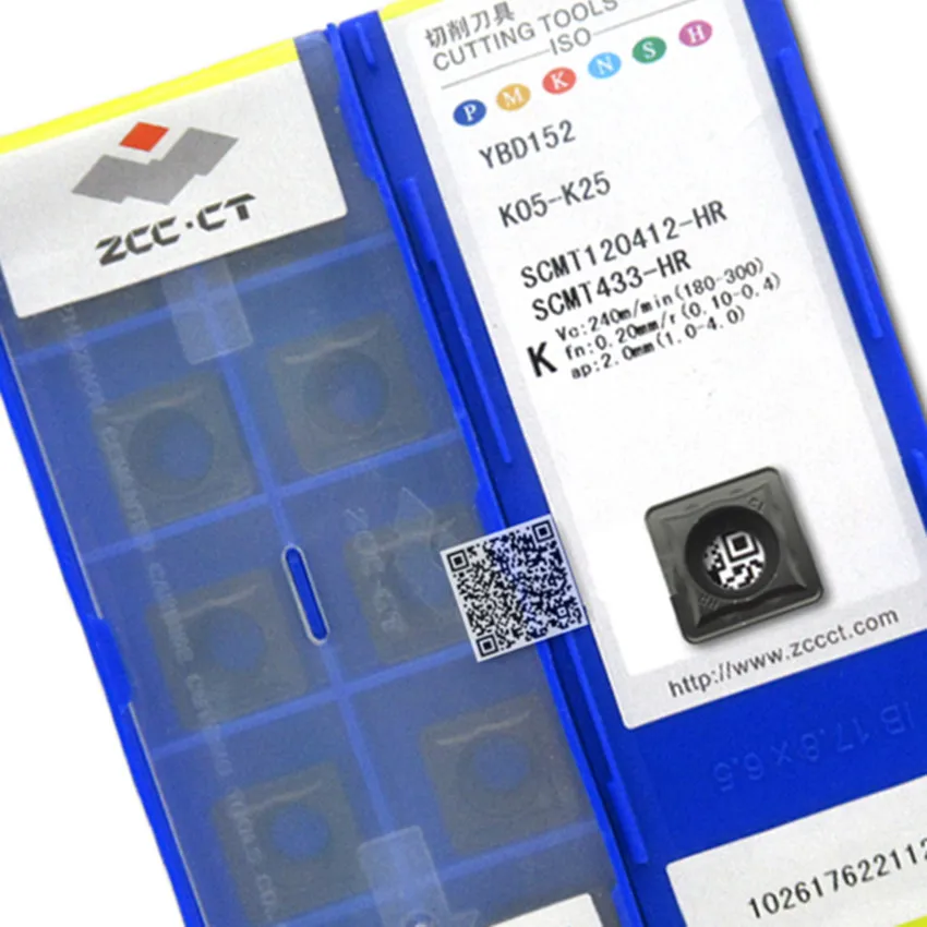 SCMT120408-HR YBD152/SCMT120412-HR YBD152/SCMT120408-HR YBD102/SCMT120412-HR YBD102 ZCC.CT карбидные вставки CNC 10 шт./коробка