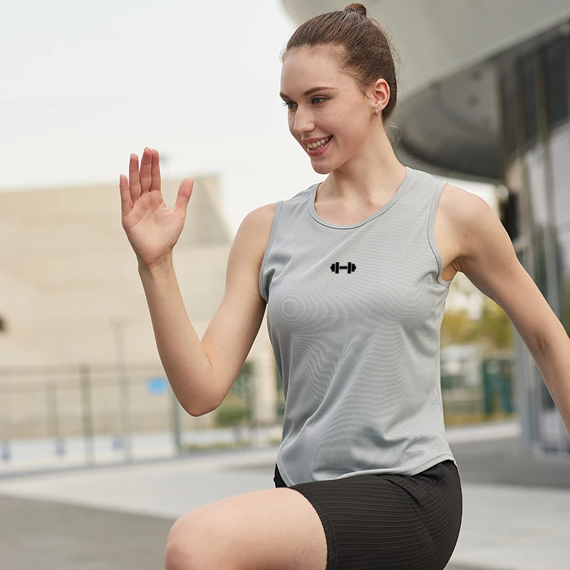 

Женский спортивный спортивный летний фитнес-тренировочный быстросохнущий сетчатый свободный жилет для бодибилдинга и бега, летний дышащий баскетбольный жилет