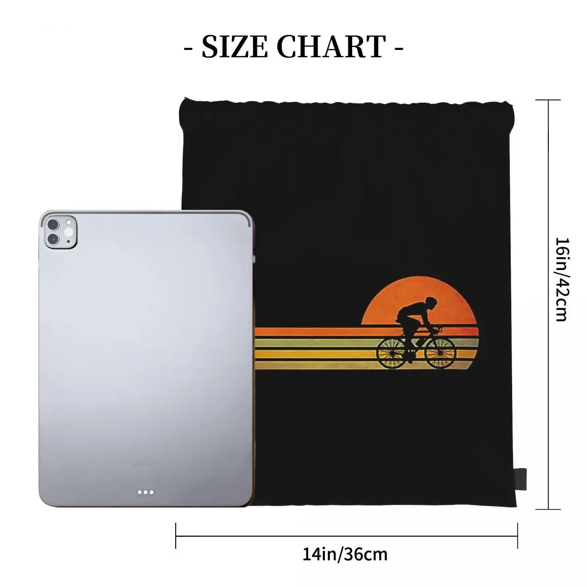 自転車ライダー自転車愛好家のバックパックカジュアルポータ​​ブル巾着バンドルポケット雑貨バッグブックバッグ男性女性学校