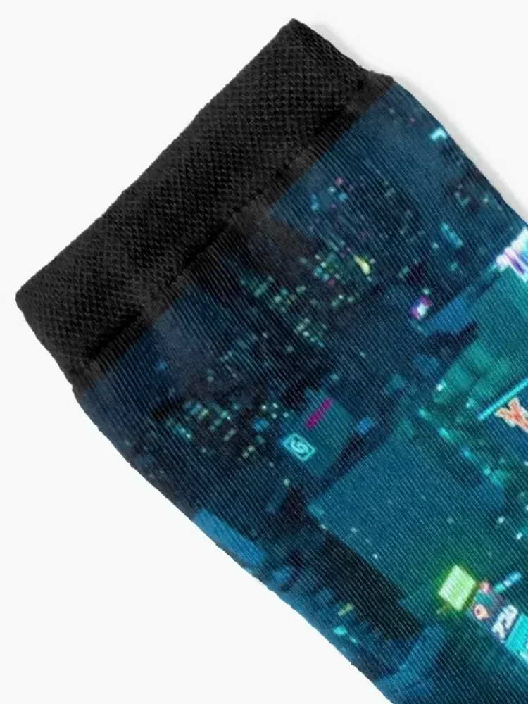 Shibuya crossing from above and Soccer field on the roof Socks gift cotton soccer anti-slip designer brand Boy Socks Women's