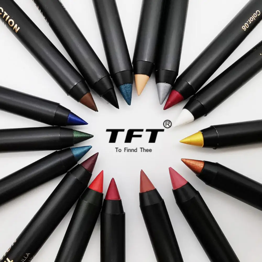 Trucco colorato impermeabile pigmento a prova di sbavature Eyeliner Eyeliner colorato Gel impermeabile 15 colori Eyeliner Gel 15 colori