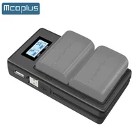 Mcoplus-Batería de LP-E6NH LP-E6N, cargador Dual USB LCD para Canon EOS R5 R6 R 6D 7D 5D3 5D2 5D Mark IV 5DS R 90D 80D 70D 60D