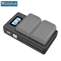 Mcoplus ​LP-E6NH LP-E6N LP-E6 Battery LCD USB Dual Charger for Canon EOS R5 R6 R 6D 7D 5D3 5D2 5D Mark IV 5DS R 90D 80D 70D 60D