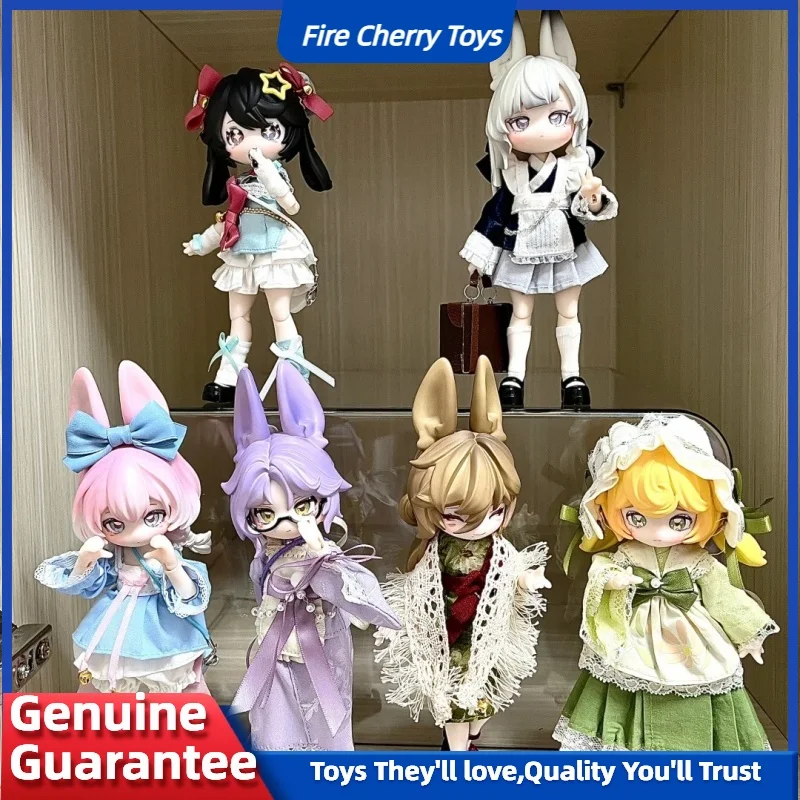 

Original Inedible Doll Jump Lunar Time Bunny Baby Series 1/12 Bjd Blind Box Movable Action Figurine Ornament Mystery Box Gift