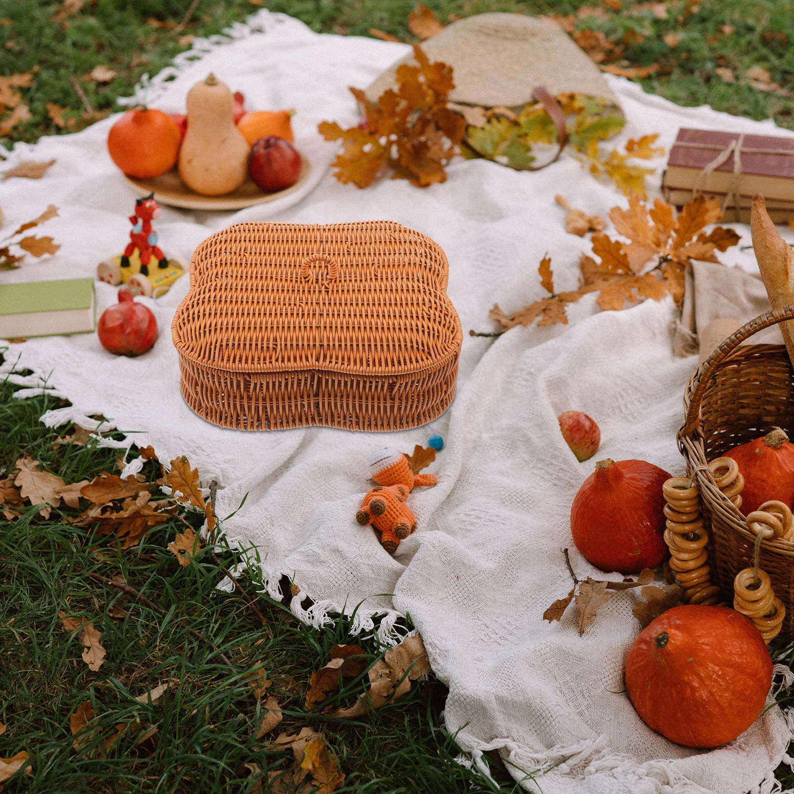 

Woven Fruit Basket Imitation Rattan Storage Holder For Kitchen Home Bread Snacks Organizer Basket Kitchen Bar Accessories