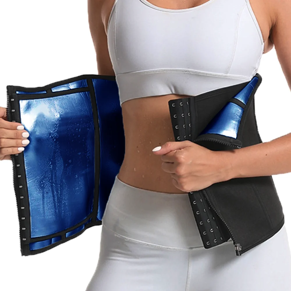 Women Corset Waist Trainer Sauna Suits Double Tummy Control Slimming Sheath Flat Belly Reductive Belts Cincher Sweat Suits Belts image 2