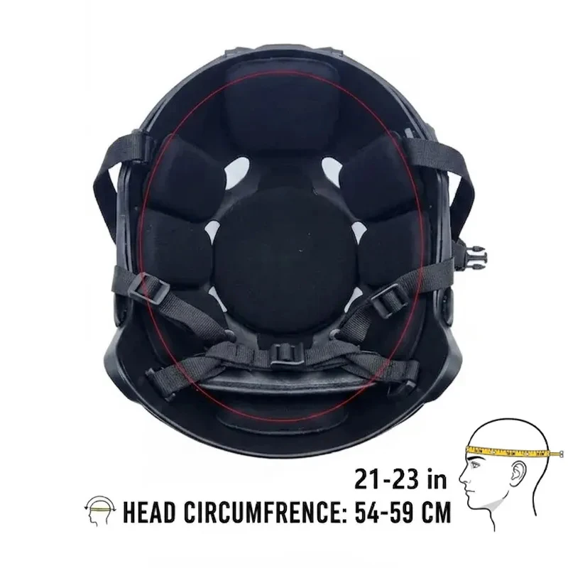 Tactical Fast PJ Helmet with Helmet Cover Pads Airsoft Paintball Combat Training Protection ABS Helmet with Magic Patches view 4
